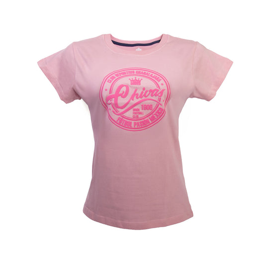 Playera Sello Chivas Rosa Mujer - Fanáticos de Chivas