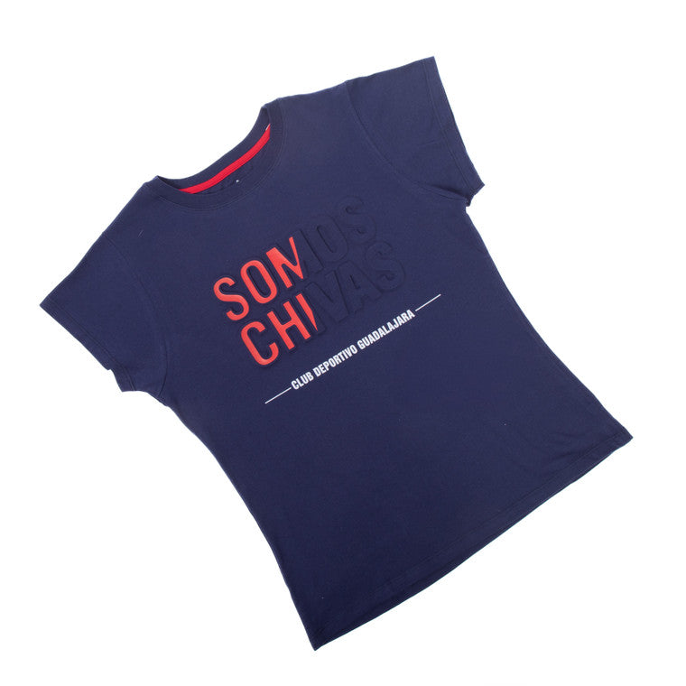 Playera Somos Chivas Azul Mujer