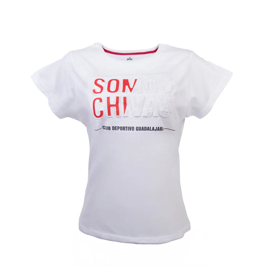 Playera Somos Chivas Blanca Mujer