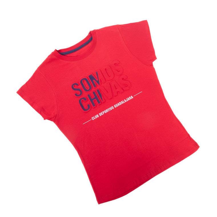 Playera Somos Chivas Roja Mujer