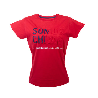 Playera Somos Chivas Roja Mujer