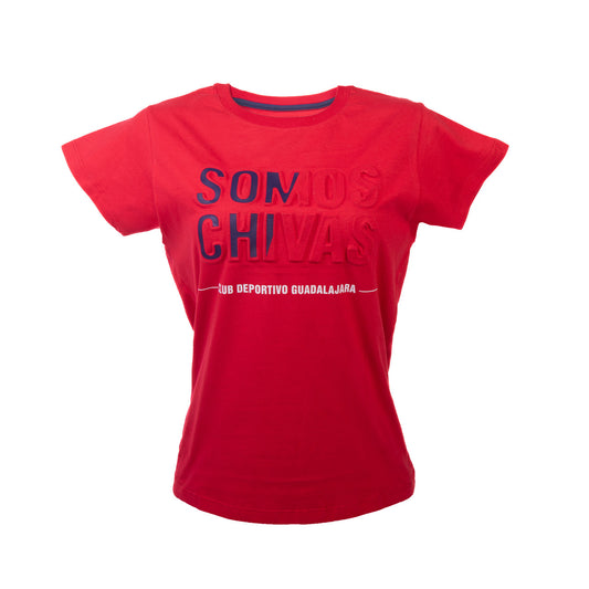 Playera Somos Chivas Roja Mujer - Fanáticos de Chivas
