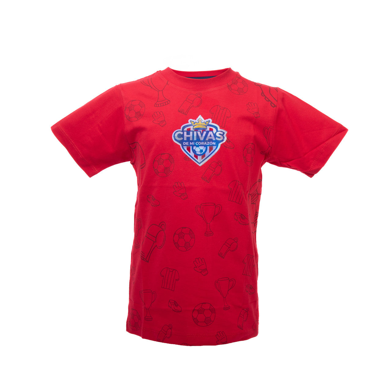 Playera Textura Fut Chivas Roja Niño