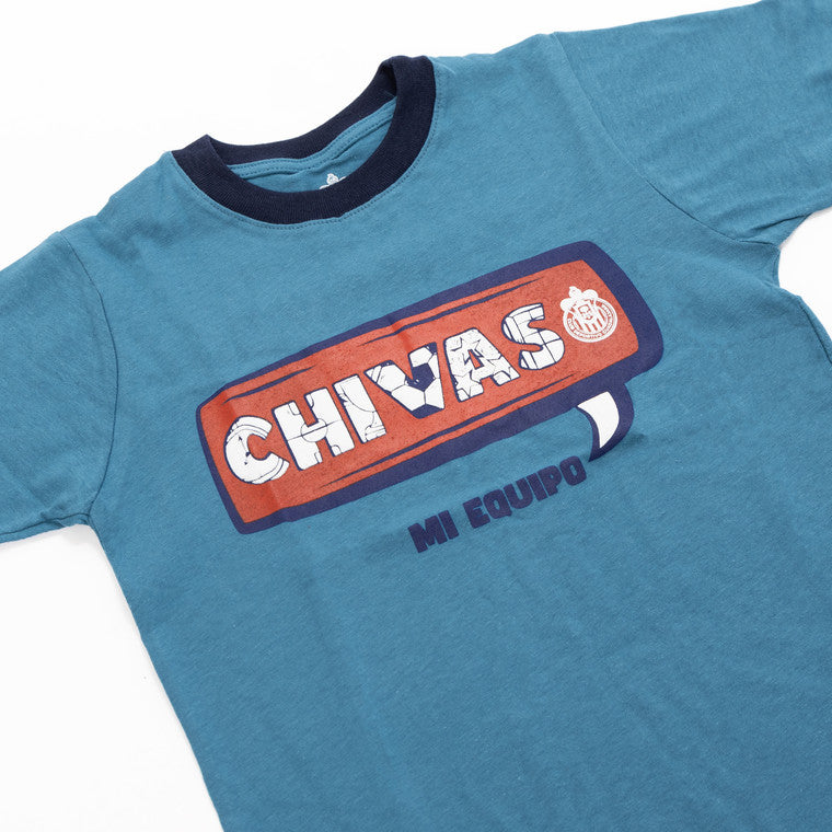 Playera Azul Chivas Mi Equipo Para Niño