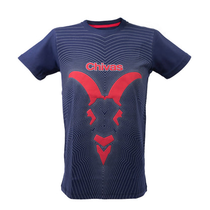 Playera Azul Chivita Retro Líneas
