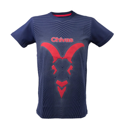 Playera Azul Chivita Retro Líneas