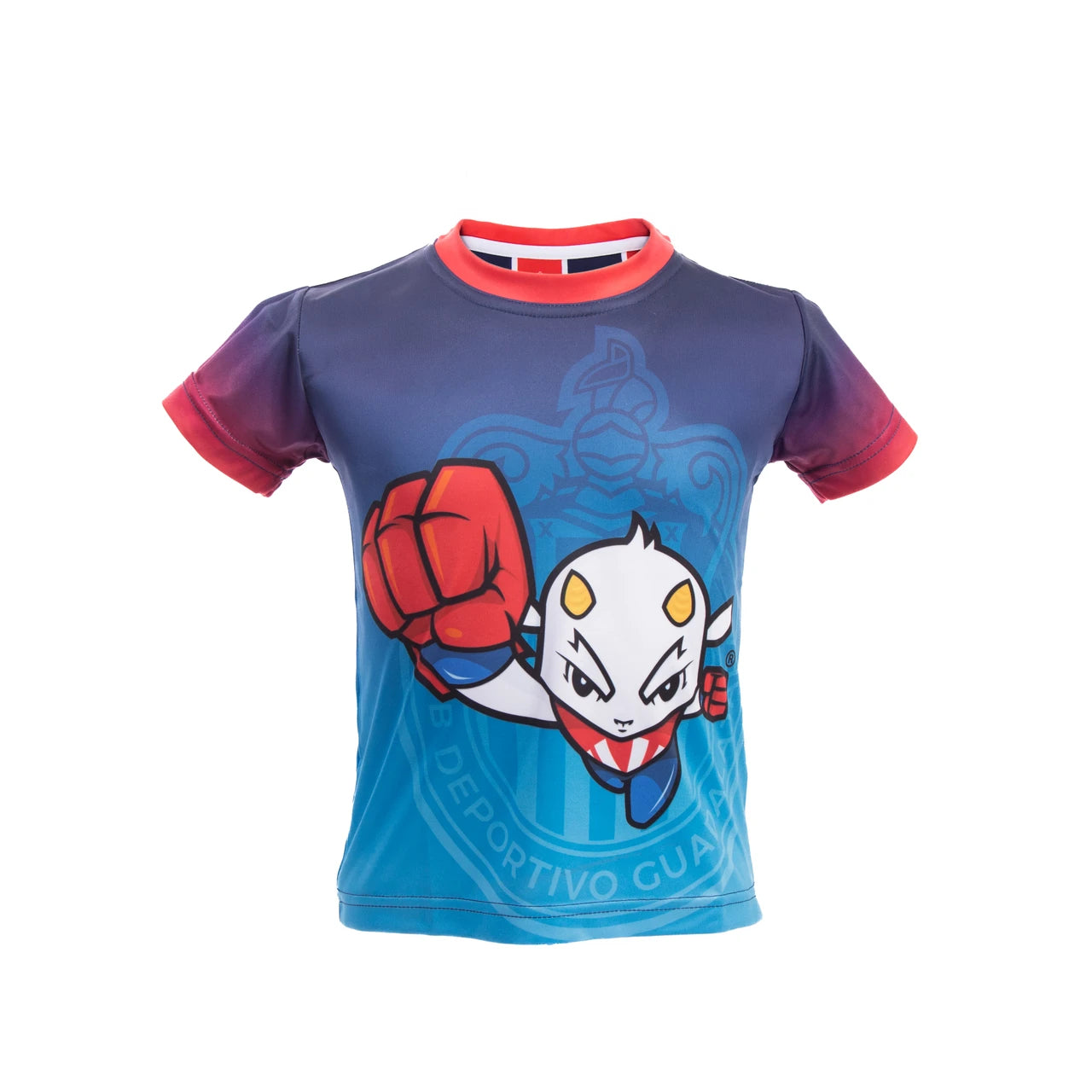 Playera Bebé Azul Degradado Chivito Y Escudo Chivas