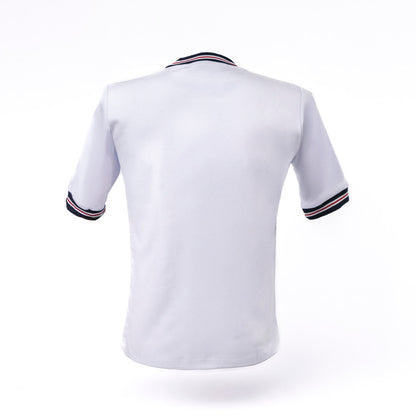 Playera Blanca Con Cardigan Logo Chivita Retro Bordado