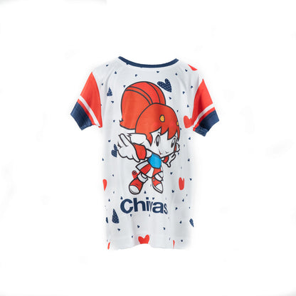 Playera Blanca Corazones Chivas Para Bebé