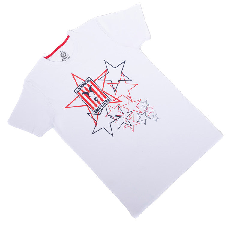 Playera Blanca Estrellas Chivas