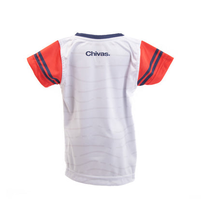 Playera Blanca Mangas Rojas Chivito Para Bebé