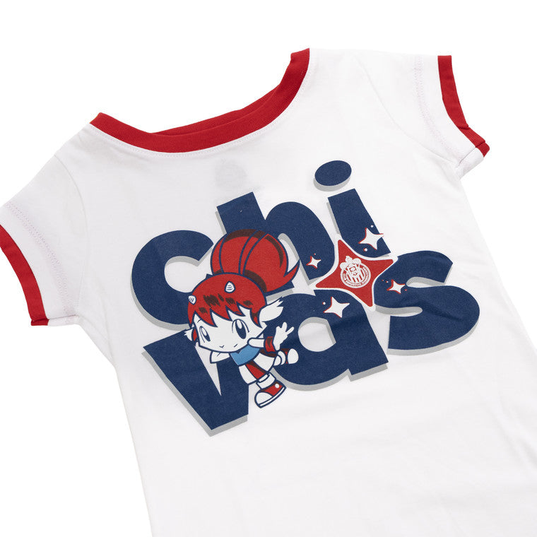 Playera Blanca Chivita Letras Para Niña