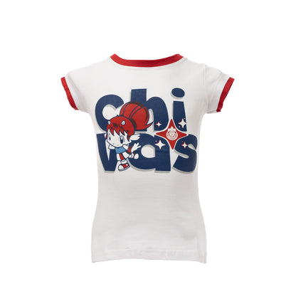 Playera Blanca Chivita Letras Para Niña