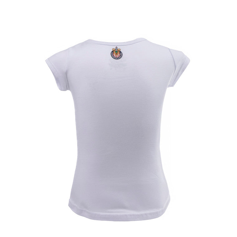 Playera Blanca Chicas Chivas Para Niña