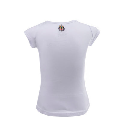 Playera Blanca Chicas Chivas Para Niña