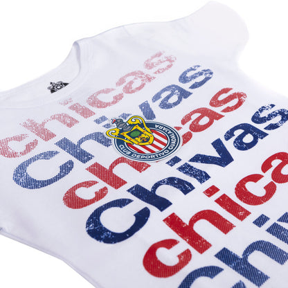 Playera Blanca Chicas Chivas Para Niña