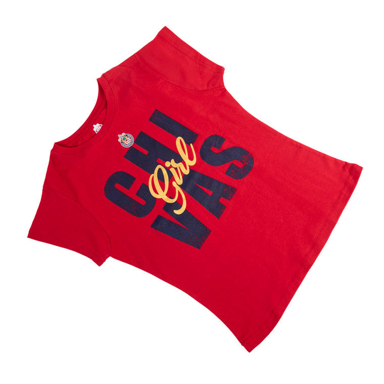 Playera Roja Para Mujer Chivas Girls
