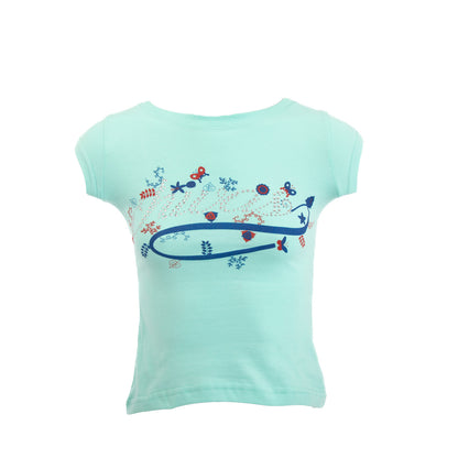 Playera Pistache Pedrería Palabra Chivas Para Niña