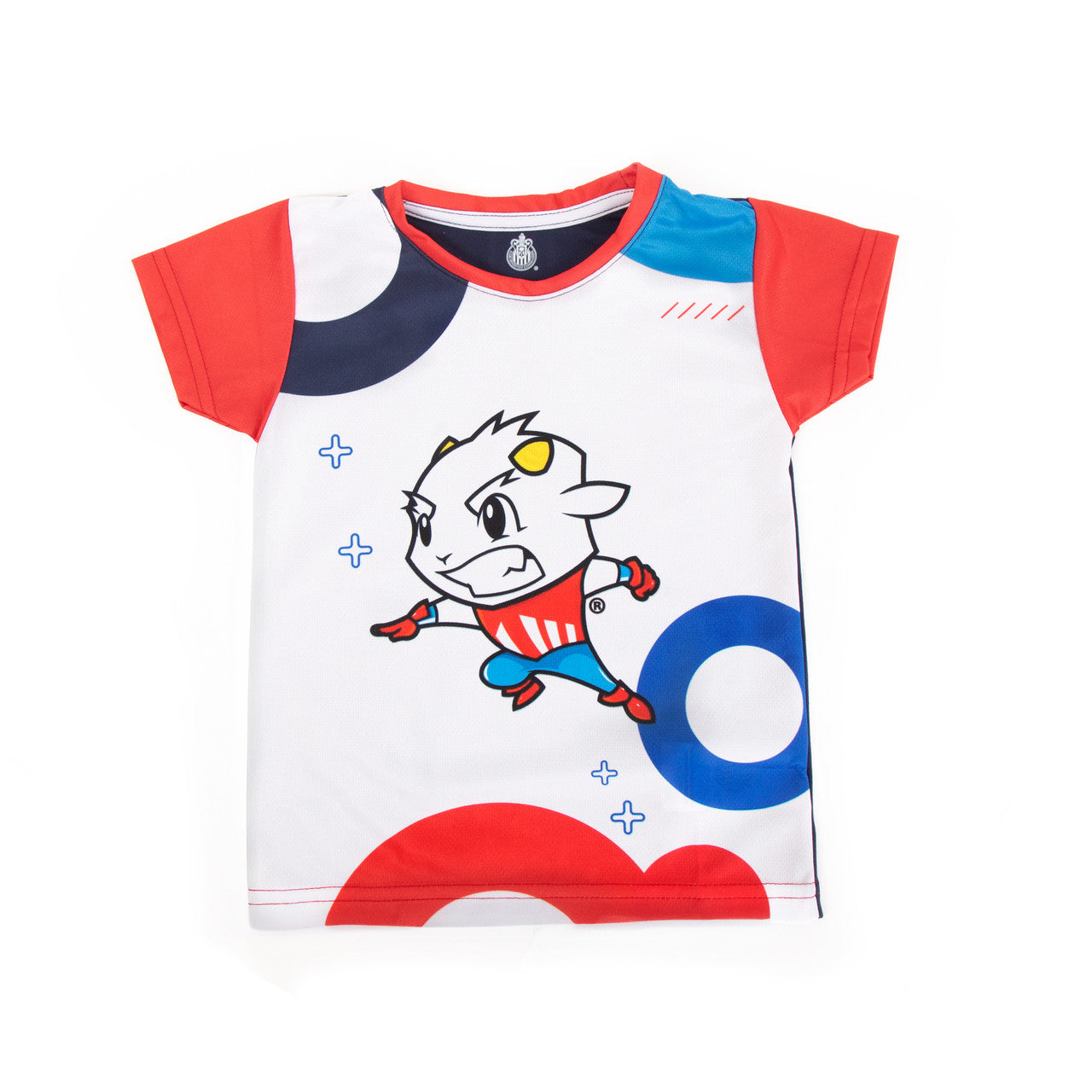 Playera Bebés Blanca Chivito Mangas Rojas