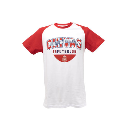 Playera Combinada Blanco Y Rojo 1906 Fut Chivas