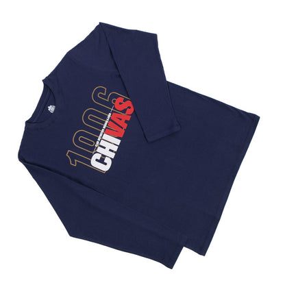 Playera Manga Larga Azul 1906 En Oro Chivas