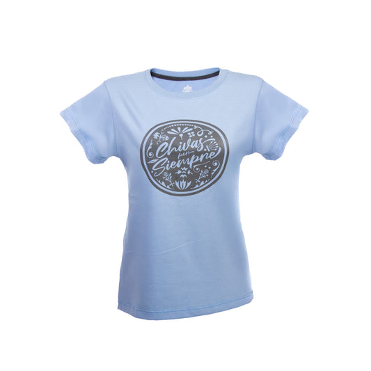 Playera Mujer Siempre Chivas Azul