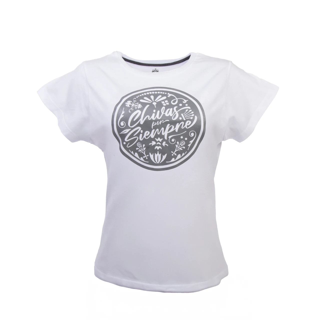 Playera Mujer Siempre Chivas Blanca