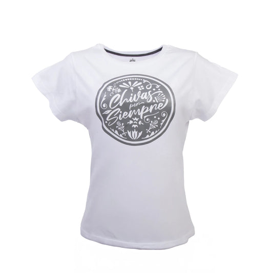 Playera Mujer Siempre Chivas Blanca - Fanáticos de Chivas