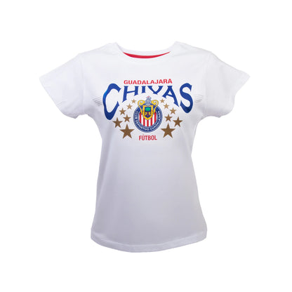 Playera Blanca Para Mujer Gdl Chivas