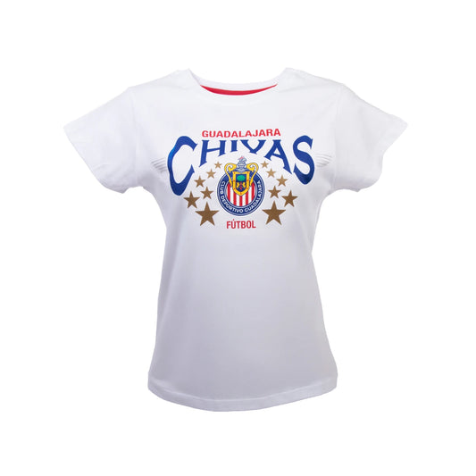 Playera Blanca Para Mujer Gdl Chivas - Fanáticos de Chivas