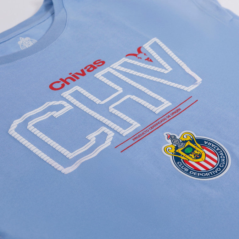 Playera Celeste Para Mujer Chv