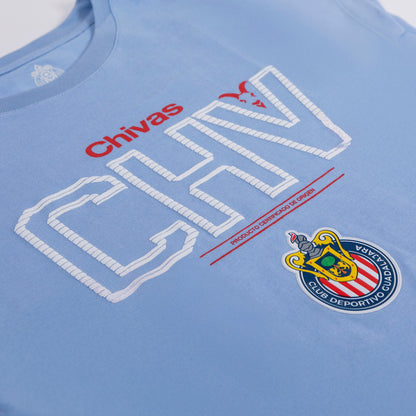 Playera Celeste Para Mujer Chv