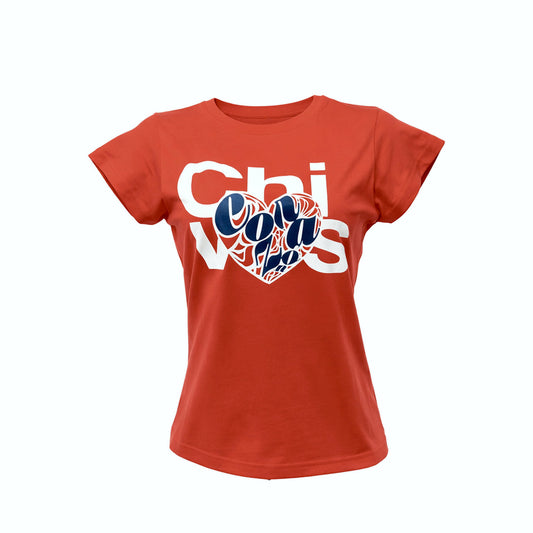 Playera Roja Para Mujer Chivas Corazón