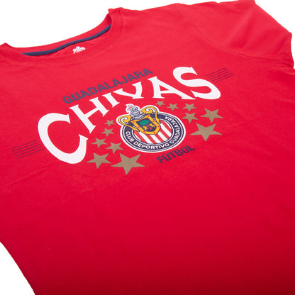Playera Roja Para Mujer Gdl Chivas