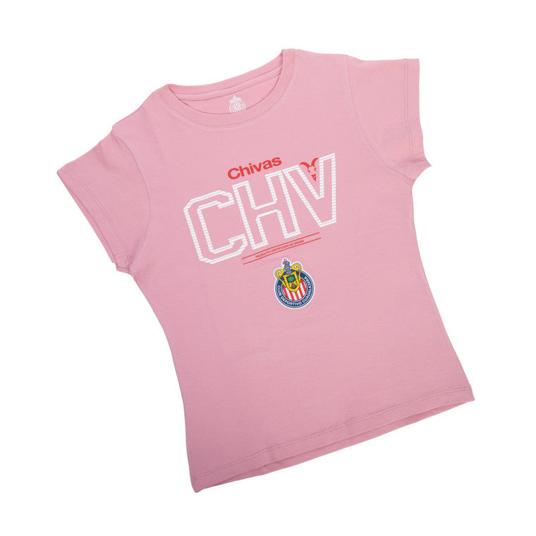 Playera Rosa Para Mujer Chv