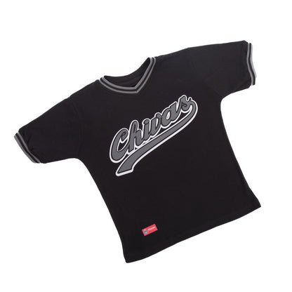 Playera Negra Con Cardigan Y Logo Chivas Bordado