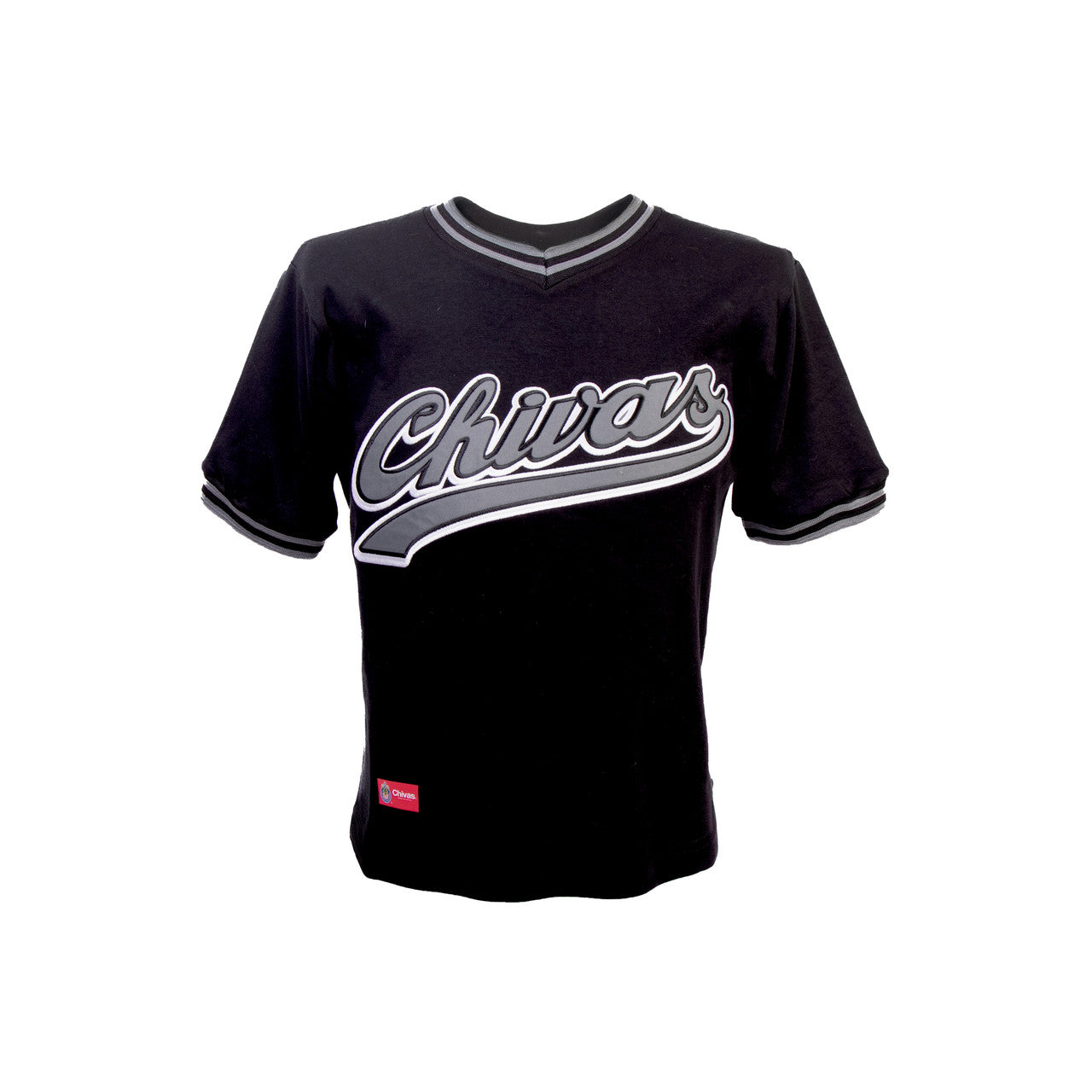 Playera Negra Con Cardigan Y Logo Chivas Bordado