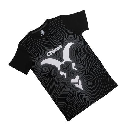 Playera Negra Chivita Retro Líneas