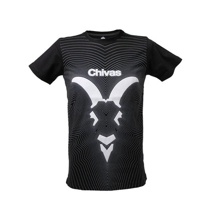 Playera Negra Chivita Retro Líneas