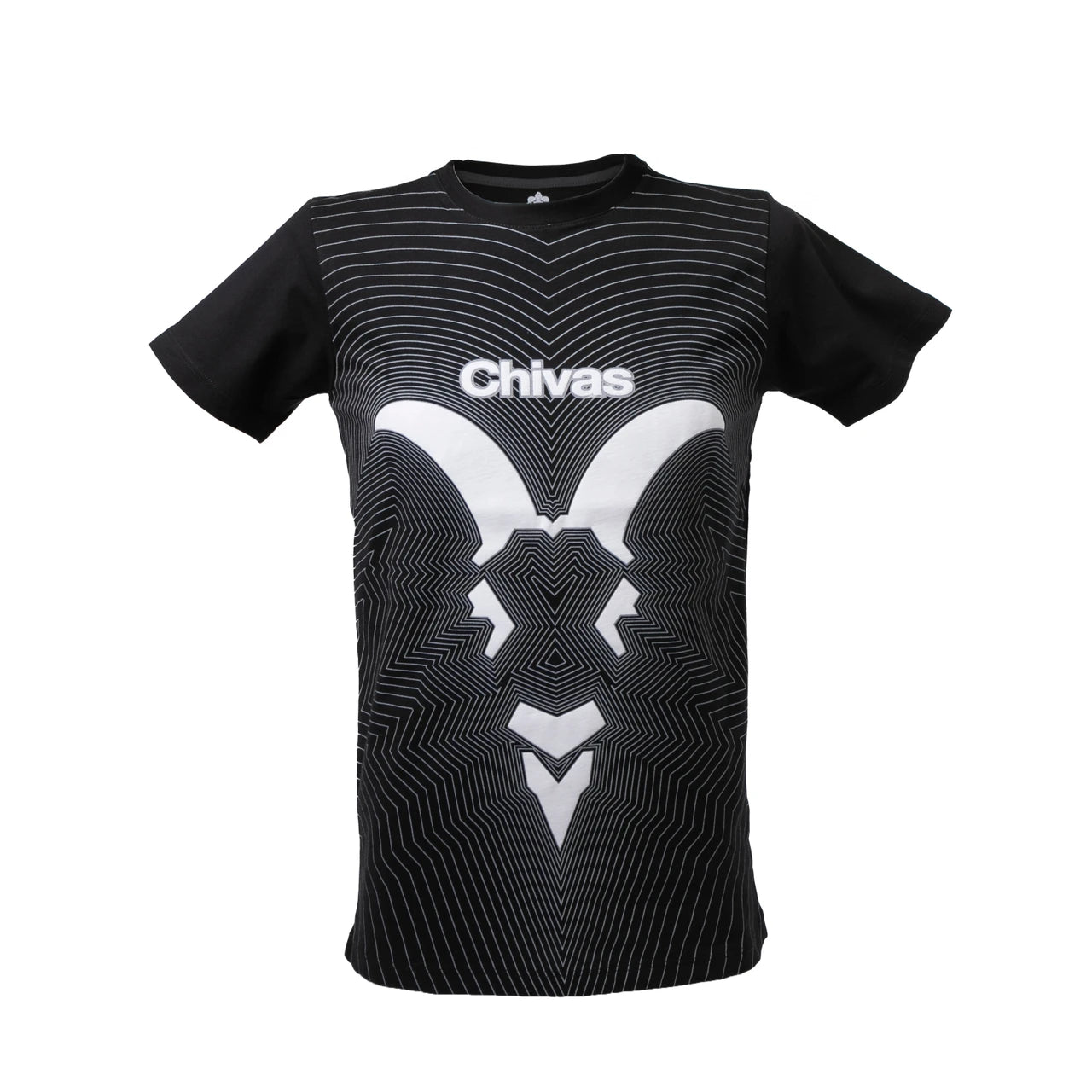 Playera Negra Chivita Retro Líneas