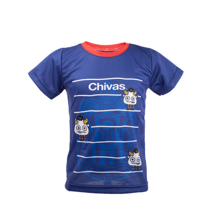 Playera Niño Azul Chiva Monster