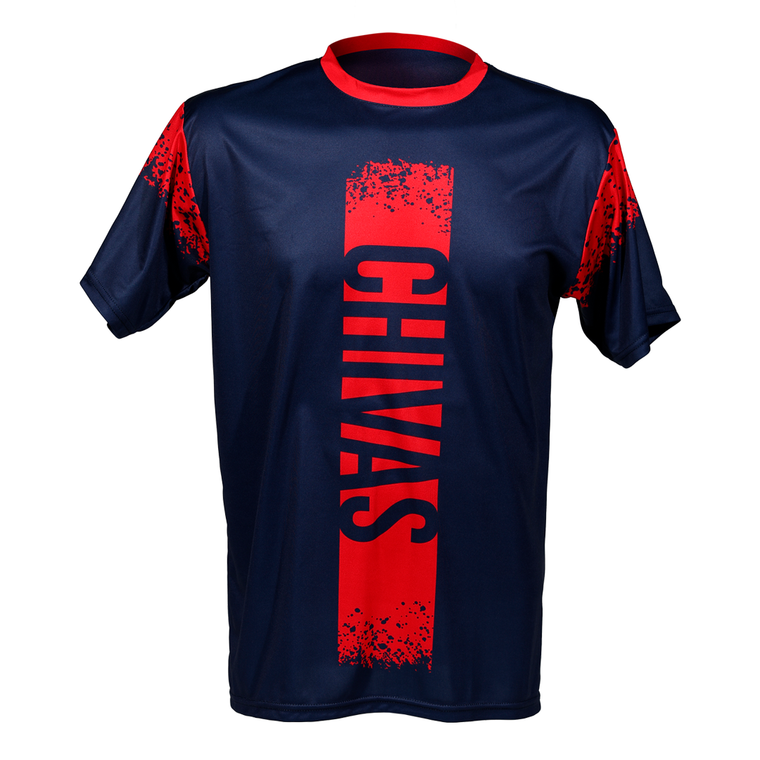 Playera Azul Texto Chivas
