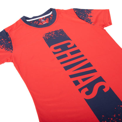 Playera Mujer Roja Texto Chivas