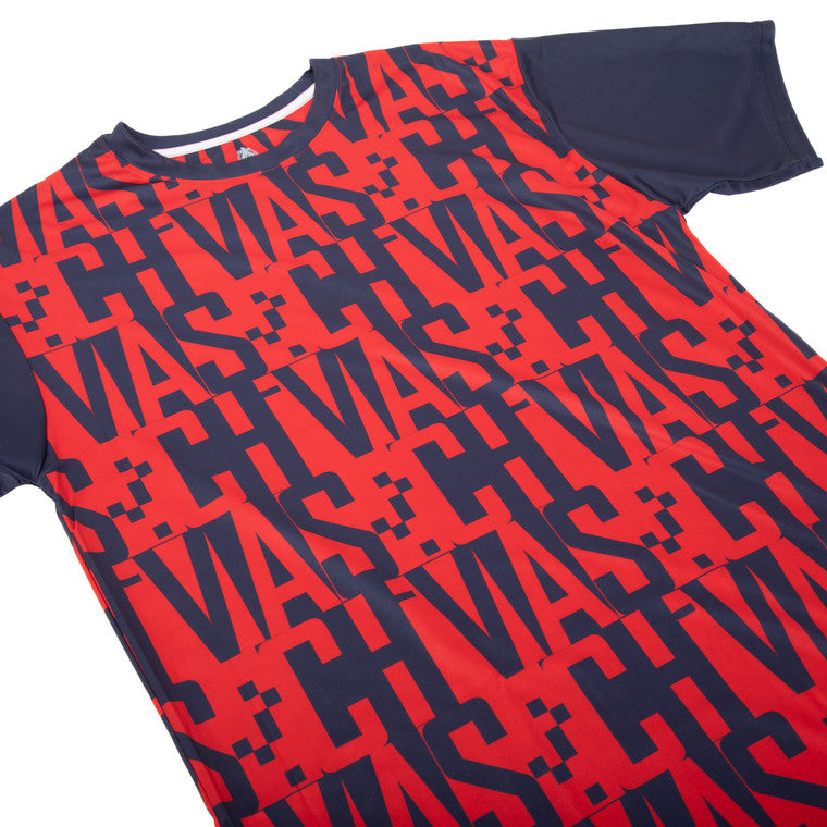 Playera Mangas Azules Textura Chivas