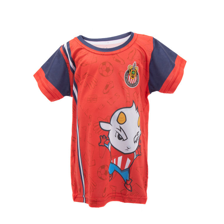 Playera Roja Chivito Raya Lateral Para Bebé