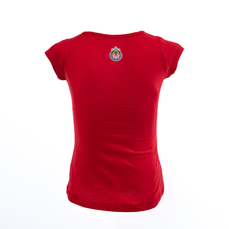 Playera Roja Chivita Niña Corazón Para Niña