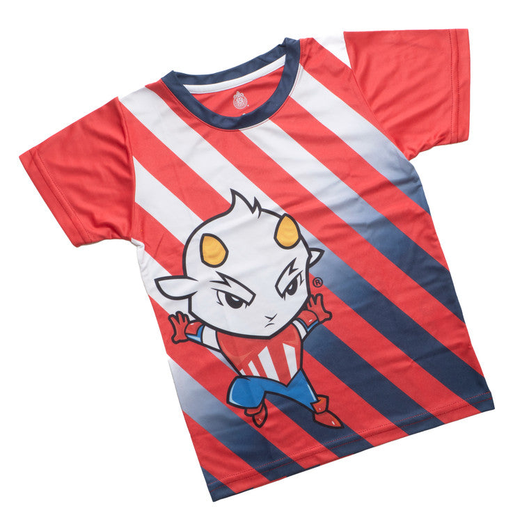 Playera Niño Roja Degradado Chivito