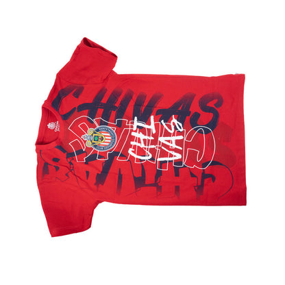 Playera Roja Grafiti Chivas