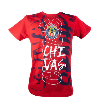 Playera Roja Grafiti Chivas