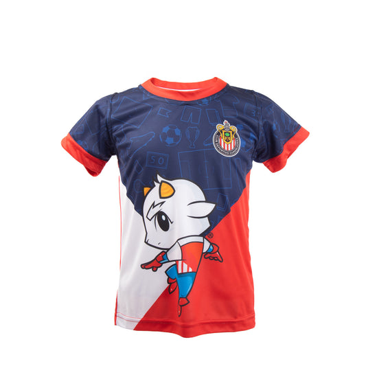 Playera Tricolor Chivito Fut Para Niño